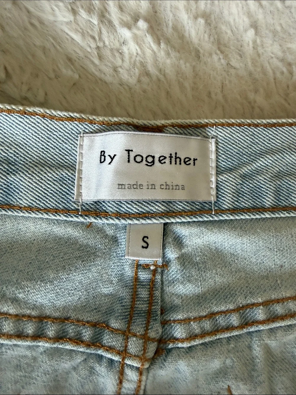 Jean Shorts Frayed High Rise Light Wash Denim Cutoff